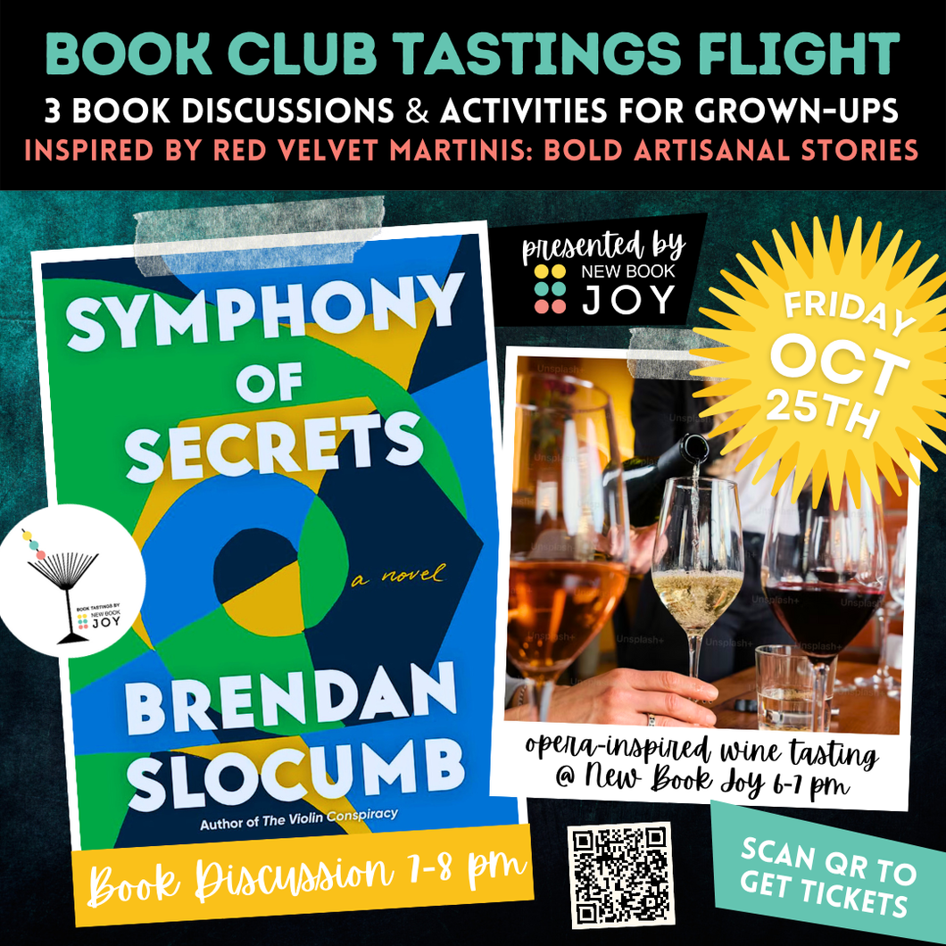 Book Discussion +/or Wine Tasting Event / Book Club Tastings Experience for Symphony of Secrets - Starting at $10!