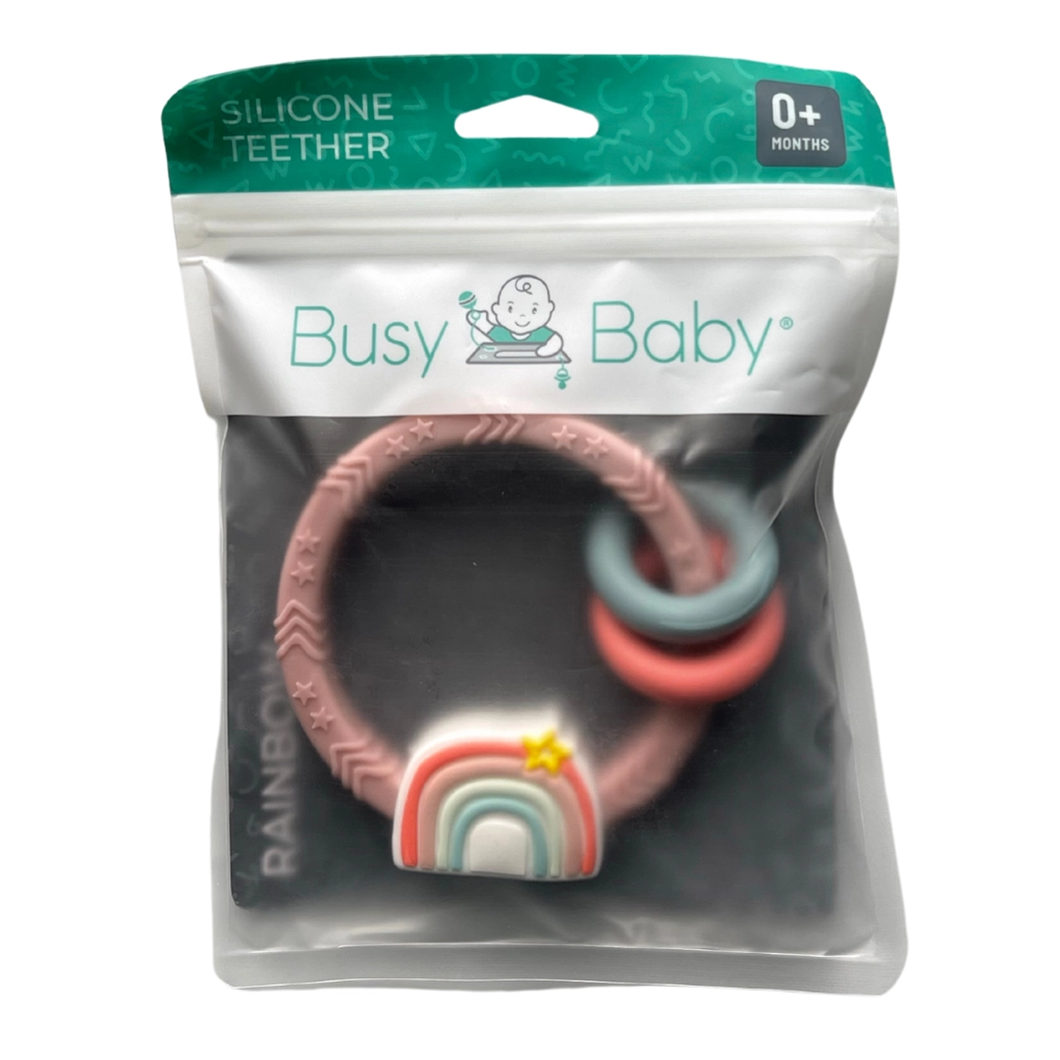 Rainbow Silicone Teether / BUSY BABY