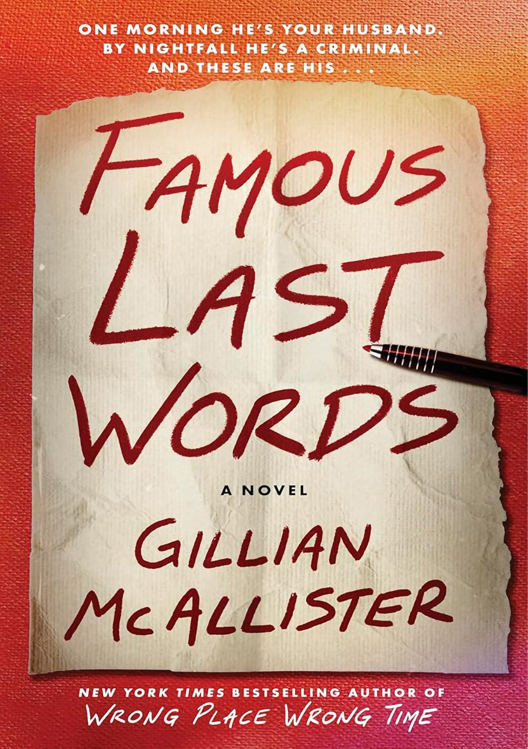 Famous Last Words by Gillian McAllister / PRE-ORDER FOR 2/25