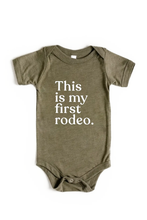 Load image into Gallery viewer, Organic Baby Onesie - This is My First Rodeo / GLADFOLK
