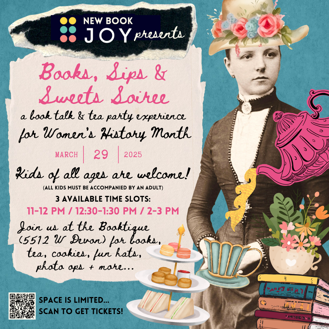 Books, Sips & Sweets Soiree / Women's History Month Tea Party Event for for Kids of All Ages - Starting at $15 A PAIR!