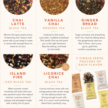 Load image into Gallery viewer, Loose-Leaf Tea Sampler - 5-Flavor Assortment - Chai / PINKY UP
