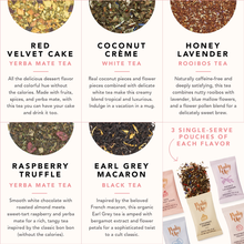 Load image into Gallery viewer, Loose-Leaf Tea Sampler - 5-Flavor Assortment - Dessert / PINKY UP
