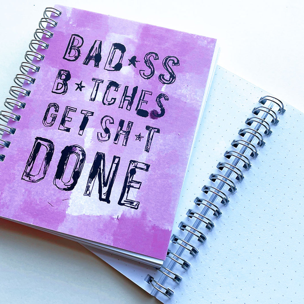 Notebook - Badass Bitches Get Shit Done Pocket Spiral Notepad / STEEL PETAL PRESS