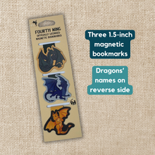 Load image into Gallery viewer, Magnetic Bookmark Set - Fourth Wing Dragons / WILDLY ENOUGH
